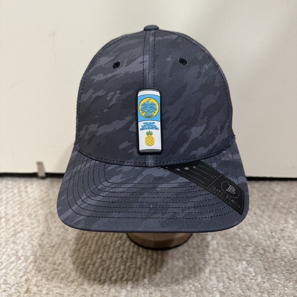 Trump National Bedminster Hat Mens Gray Camo Golf Snapback Branded Bills - New